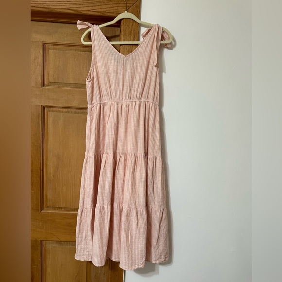 Large Moon River Pinstripe Jumper Dress - Picture 3 of 4